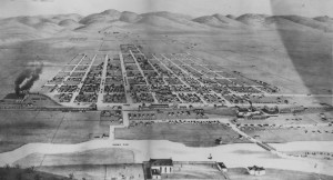 Laramie City grew very quickly becoming a major town in southeastern Wyoming. The only town larger than Laramie at this time was Cheyenne. Below is a drawing of the town in 1875. Compare it to the 1870 drawing and you can see the growth and expanse that was in the making.